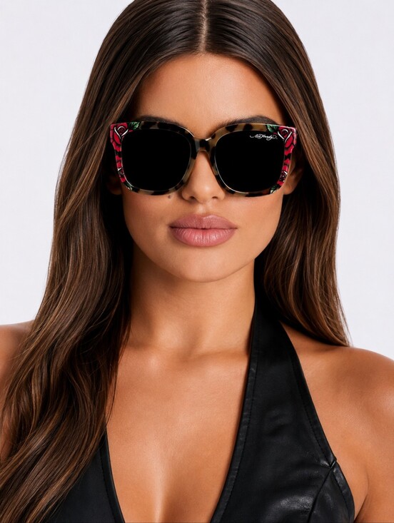 4x BUNDLE ED HARDY Sunglasses Lot of 4 Y2K  Designer LOT NEW Graphic Glasses main image 9